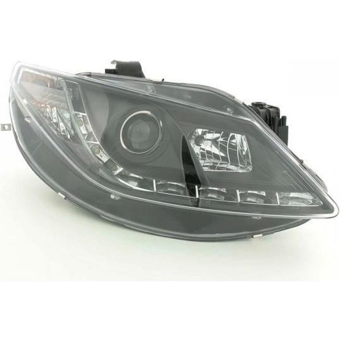 Phares Daylight set avec feux de jour pour Seat Ibiza (type 6J) année 08- noir