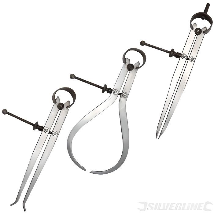 Jeu de 3 compas à ressort