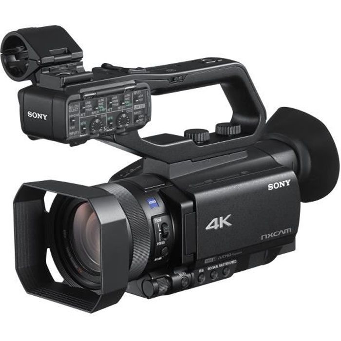 Sony NXCAM HXR-NX80 Caméscope 4K - 30 pi-s 20.0 MP 12x zoom optique Carl Zeiss carte Flash Wi-Fi, NFC