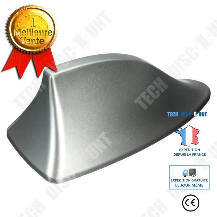 TD® Antenne Aérien Universel Style Aileron de Requin Radio Signal capteur AM/FM ABS Auto Design Classe Facile à installer Argent