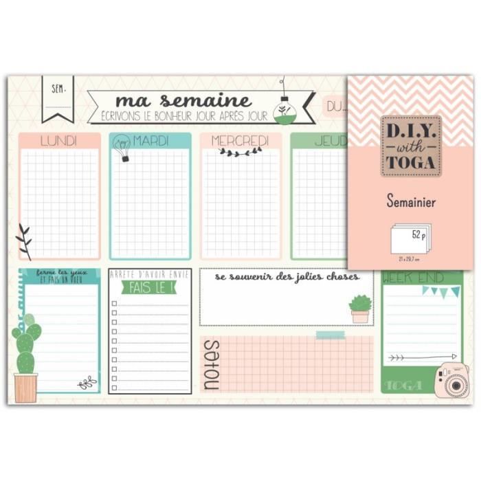 Semainier A4 'Toga - Enjoy The Little Things' 52 Pages