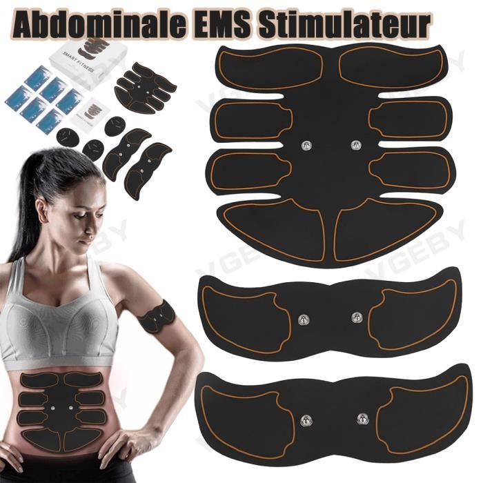 Electrostimulateur Musculaire EMS Ceinture Abdominale Stimulateur Musculaire pour Abdominale-Bras-Fesses Nouveau HB034