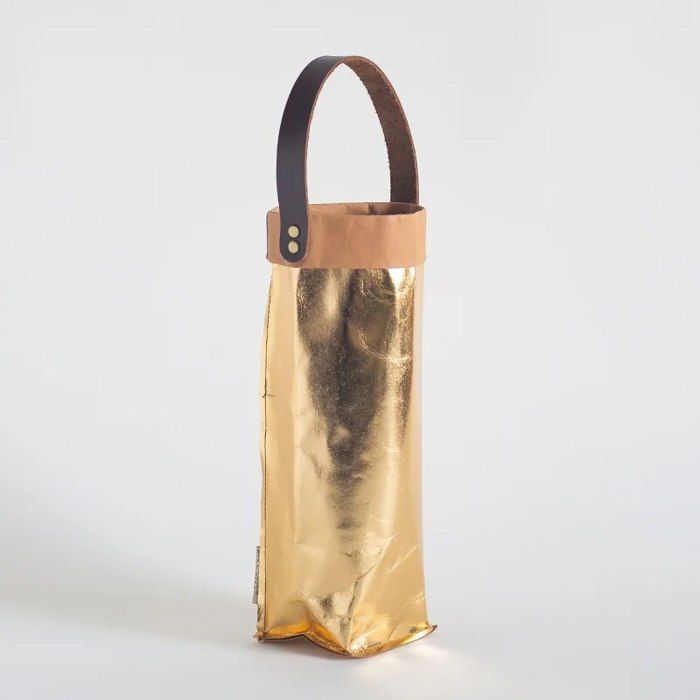 2 Pièces Sac Cuir Vin Rouge Bouteille Boite Cadeau Sac En Cuir