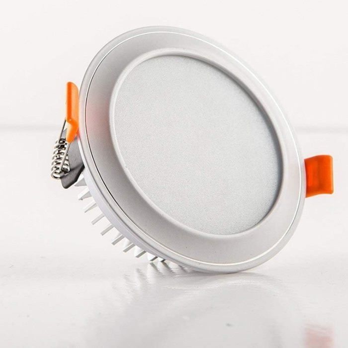 Plafonnier LED Rond Et Plat - Blanc, Lumière Froide 5600-6400K, Pour Cuisine, Salon, Chambre...