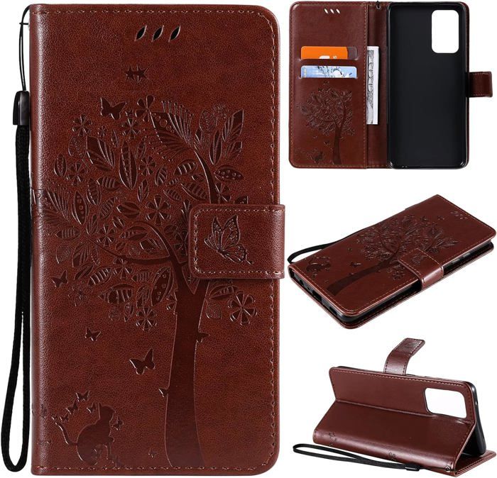 Coque Pour Samsung Galaxy A71 5G, Etui Antichoc TPU Cuir Flip Portefeuille Rabat [Magnétique