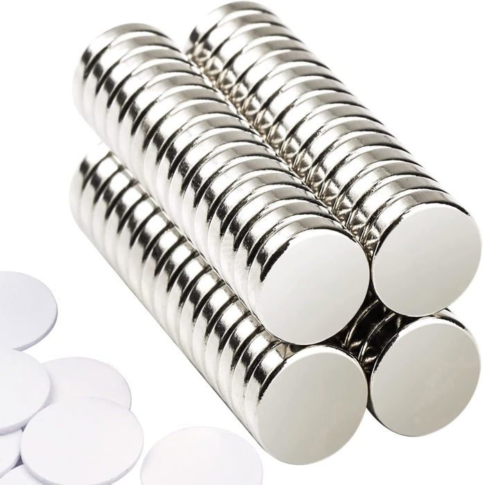 Lot De 100 Mini Aimants Néodyme Magenesis - 10x2.2mm, Force 2kg, Plaques Incluses