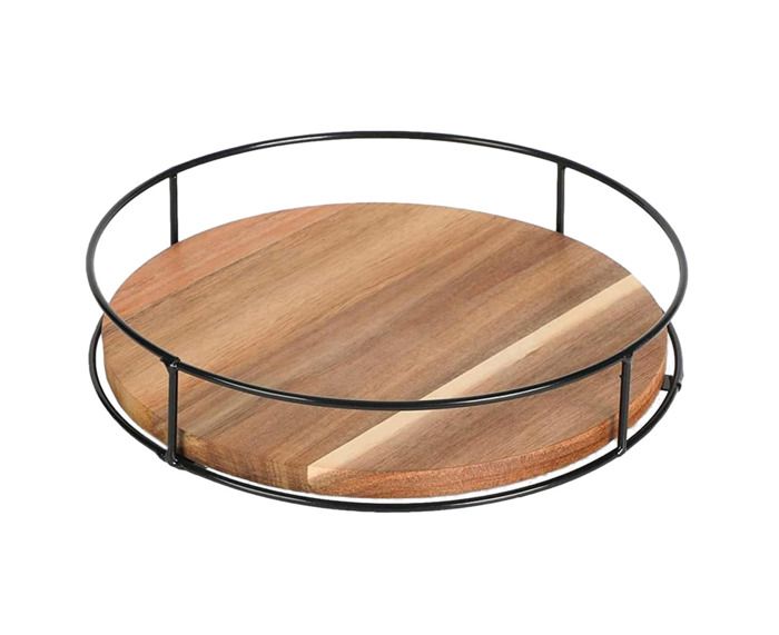 Organisateur d'épices 360°, plateau tournant pour plan de travail, solution de rangement peu encombrante, noir, 30 cm | Leroy Merlin