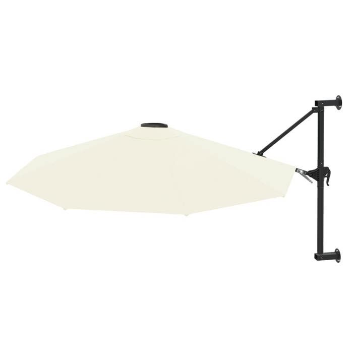 SALE 2025Parasol Anti-UV pour Terrasse - Parasol mural avec mât - métallique 300 cm Sable chill370302