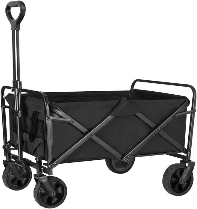 Housse Pliable Pour Chariot De Jardin, Tissu 600D Robuste, Imperméable, Anti -poussière Et Résistant Aux UV, 96,5 X 55,9 X 50,8 Cm (P X L X H) (noir
