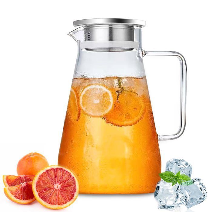 Service très chic comprenant un pichet et 6 verres haut pour orangeade