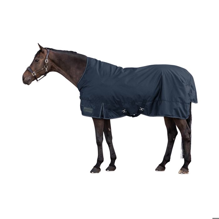 Meilleurs prix pour Couverture dextérieur pour cheval imperméable à col haut Waldhausen Nordic 200g - Bleu - 135 cm