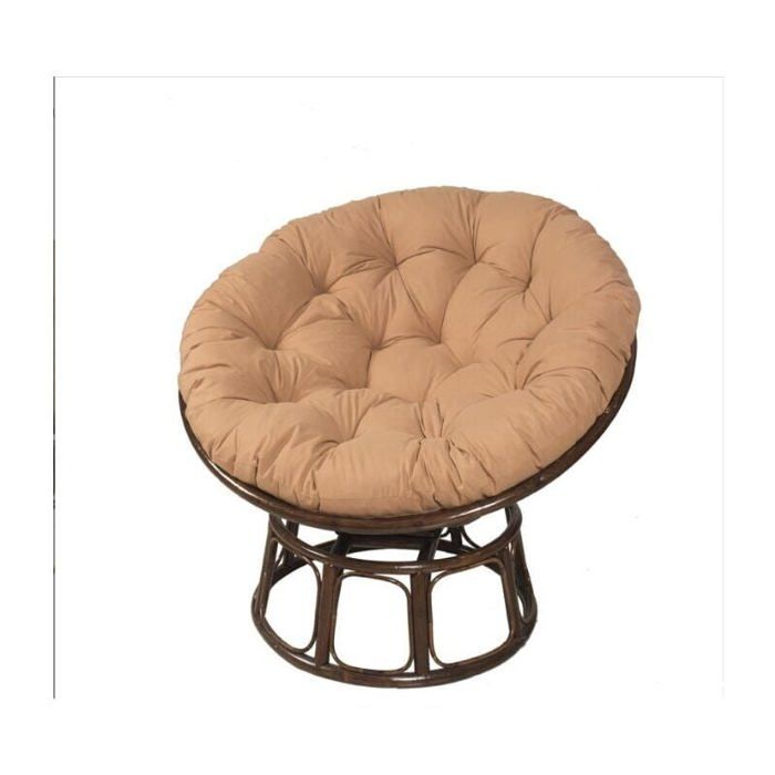 Coussin de siège rembourré - PZCC - 50x50 cm - Kaki - Carré - Pour fauteuil œuf suspendu
