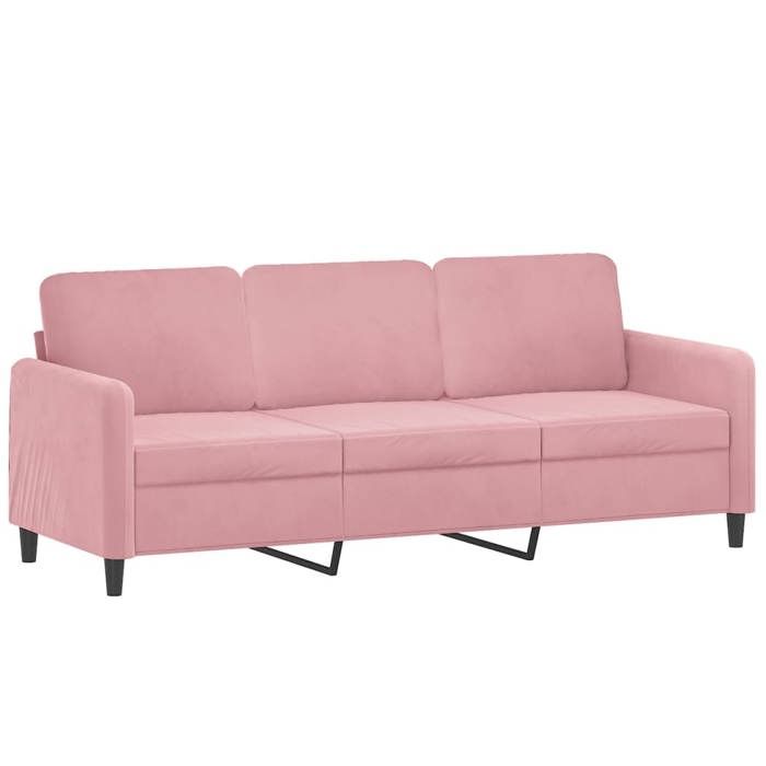 CHIC Canapé-Sofa - Canapé à Trois places - Rose 180 cm Velours - 198x77x80 cm 728548 S11