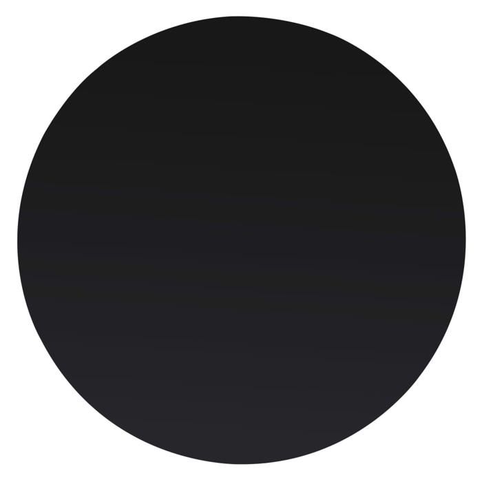 Dessus de table rond - vidaXL - Verre trempé - Noir - Ø 40 cm