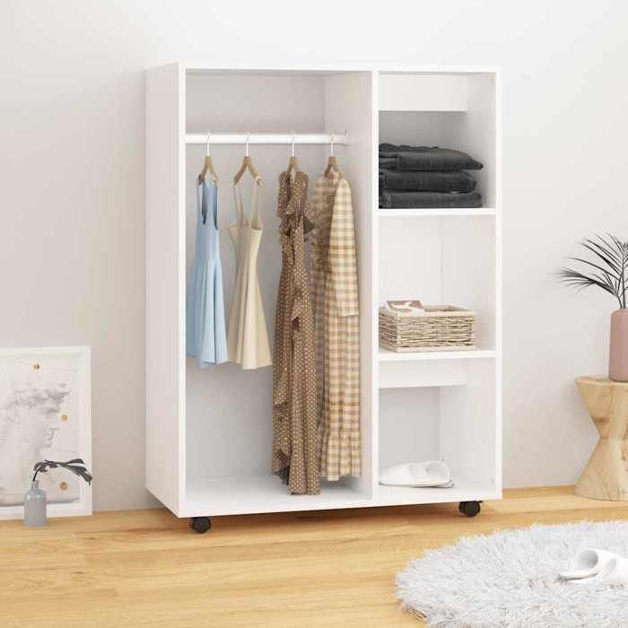 Garde-robe - MOTHINESSTO - LY3538 - Blanc - 80x40x Garde-robe Blanc 80x40x110 cm - bois d’ingénierie 99658