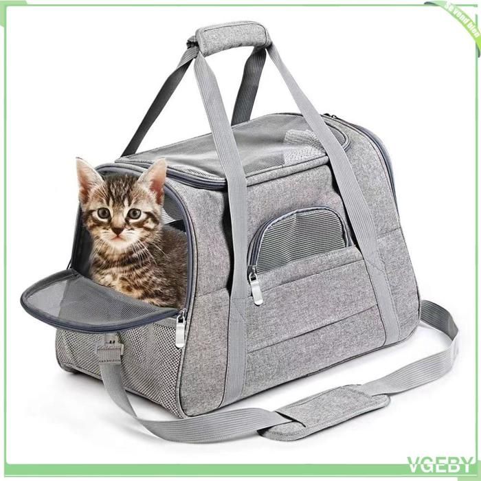 Sac de transport pour animaux - FAFEICY - 43x28x25 cm - Oxford respirant - Jusquà 10 kg - Coussin peluche