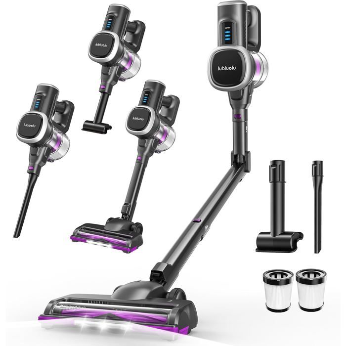 Aspirateur sans fil - ZGEER - Léger et silencieux - Autoportant - Affichage LED - Tube pliable - Puissante aspiration - Zgeer