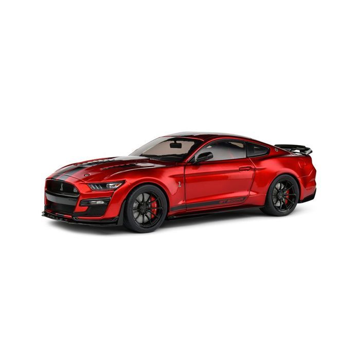 Véhicule miniature de collection - SOLIDO - Ford Mustang GT500 KR 2023 - Échelle 1/18 - Rouge/Noir - Réf. S1805914