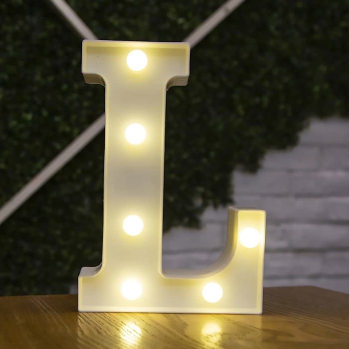 Lampe Lettre LED Déco - Alphabet Chapiteau pour Mariage Anniversaire Maison ALURRA