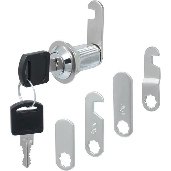 Serrure de boîte aux lettres de sécurité de 30 mm avec 2 clés serrure de boîte à outils et 5 plaques de verrouillage dif