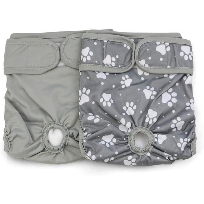 Couches Chien Lavables Hygiène Pantalons Couches Pour Chien Femelle(L: 46-64Cm)[BI142]