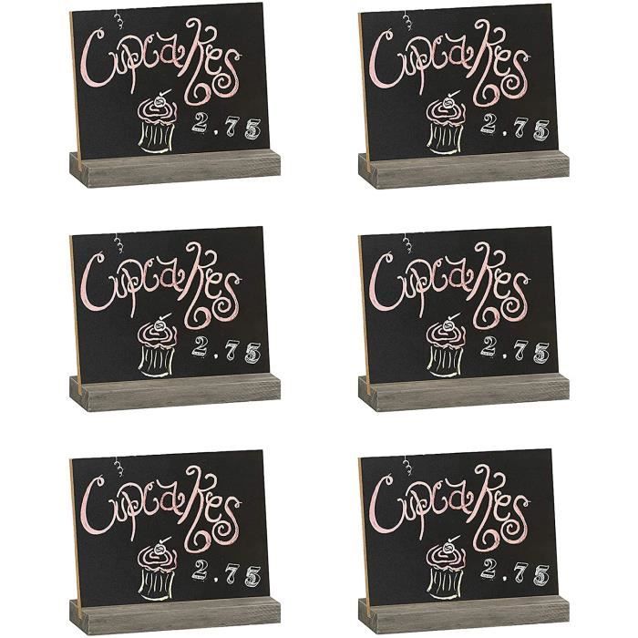 100 Pièces Mini Tableaux Noir En Bois Avec Pince - Ardoises Mémo 4 X 2.2 Cm Pour Fêtes, Mariages Et Étiquettes