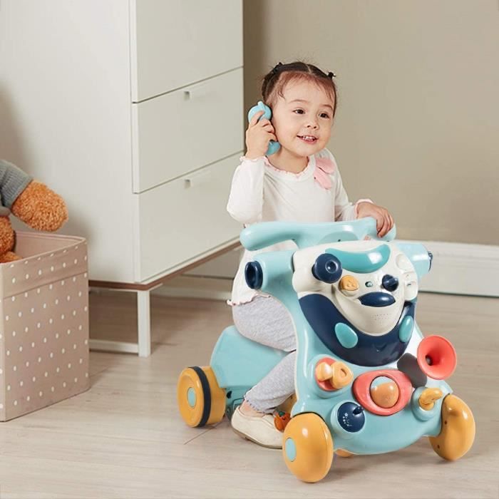 LIFEZEAL Trotteur Bebe 3 en 1, Trotteur Interactif, Chariot de Marche Bebe, Trotteur  Bébé Fille Évolutif avec Lumière et Musique, 3-36 Mois, Rose : :  Bébé et Puériculture