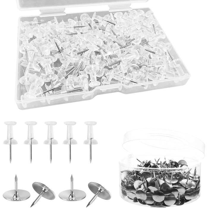 VAPKER Lot De 720 Punaises à Tête En Plastique Avec Pointe En Acier - 12 Couleurs Assorties - Pour Tableau D'affichage Scolaire Et Maison