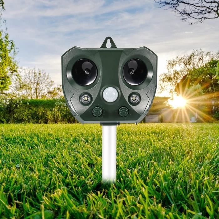 Répulsif à Ultrasons Pour Animaux – 2 Pièces – Portée Jusqu’à 8 M – Pour Chats, Chiens, Oiseaux, Rongeurs – Étanche, Pour Jardin, Terrasse, Garage. - 12