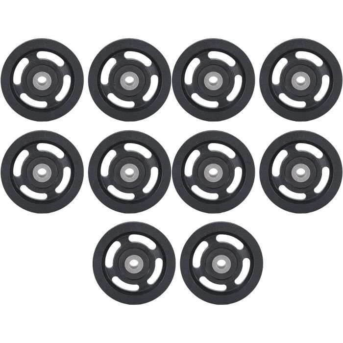 Poulie De Renvoi Acier Inoxydable 48mm - Avec Roulement à Billes, Charge Max 500kg - Pour Câble Acier, Portail Coulissant, Fitness, Corde (1 Pièce)