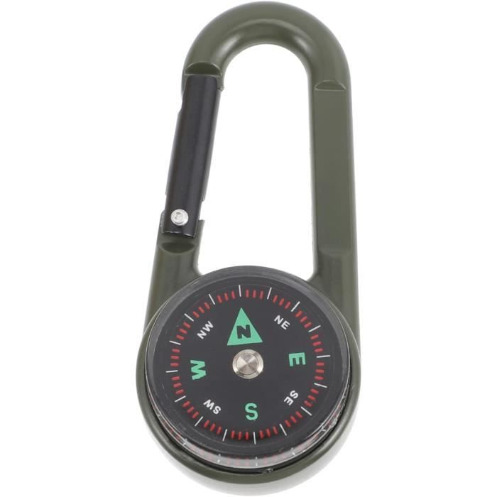 Porte-clés Boussole Avec Mousqueton - Portable - Couleurs Variées - Pour Randonnée, Camping - Accessoire De Guidage Et Rangement