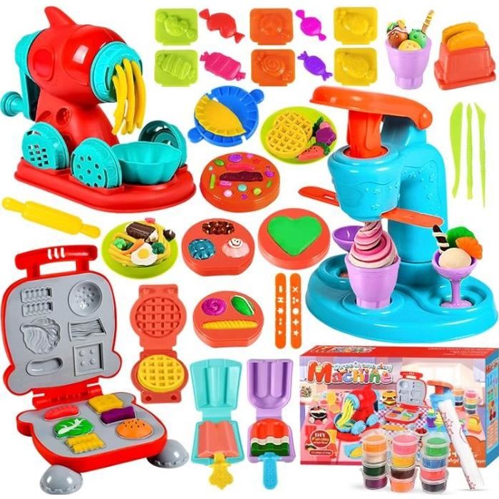 Jouet Pâte à Modeler Cuisine UOIVG 51 Pièces Pâte À Odeler Pour
