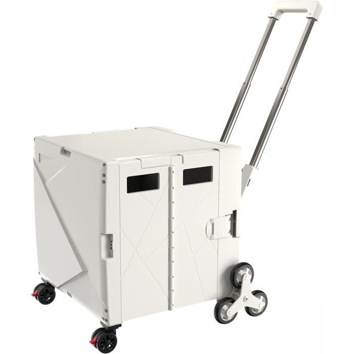 Chariot Pliable 2 Roues Pour Sac à Dos - Alliage Aluminium, Réglable 43/66/90 Cm, Pour École