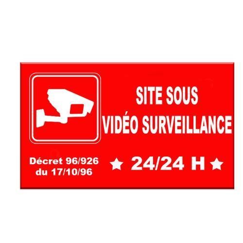 Panneau picto Attention locaux sous vidéo-surveillance - PVC - A3