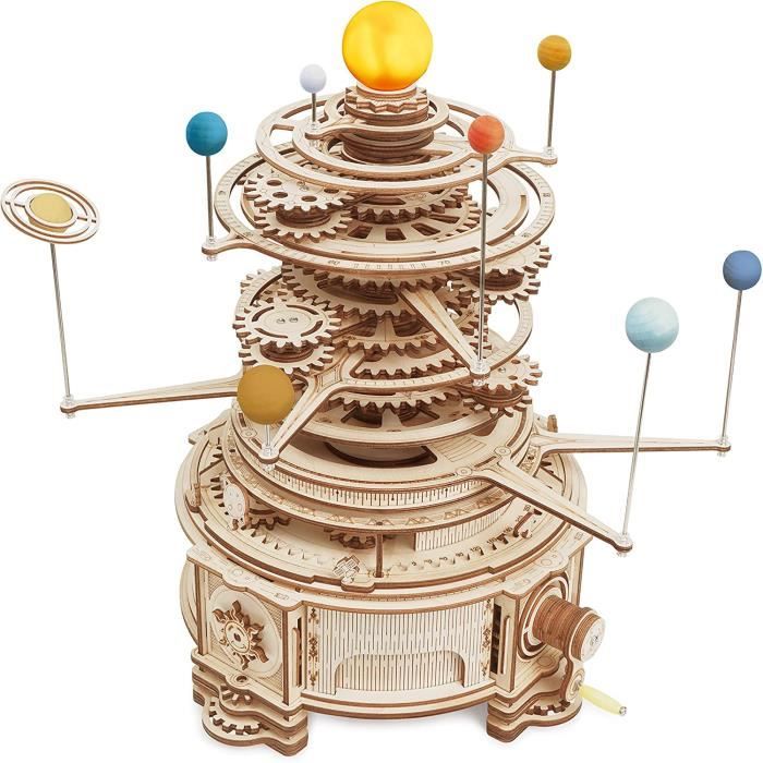 ROKR Maquette Bois 3D Globe Lumineux 180 Pièces - Puzzle Adulte