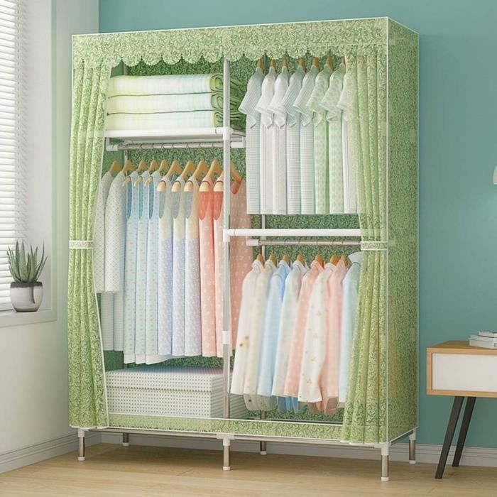 Armoire Penderie Modulable 8 Cubes - Armoire de Rangement Amovible - Meuble Etagères de