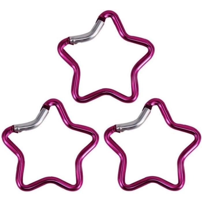 Starlight Y2K Mousqueton En Métal Brillant Lourd Et Brillant Pour Ceinture, Porte-clés En Forme D'étoile En Argent Chromé, Cadeau Pour Elle