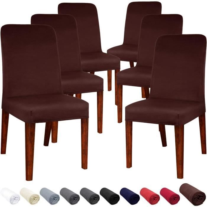 Kfnire Housse De Chaise Extensible Lavable - Tissu Élégant Spandex Pour Salle à Manger, Mariage, Hôtel, Restaurant - Protection Anti-Taches XL