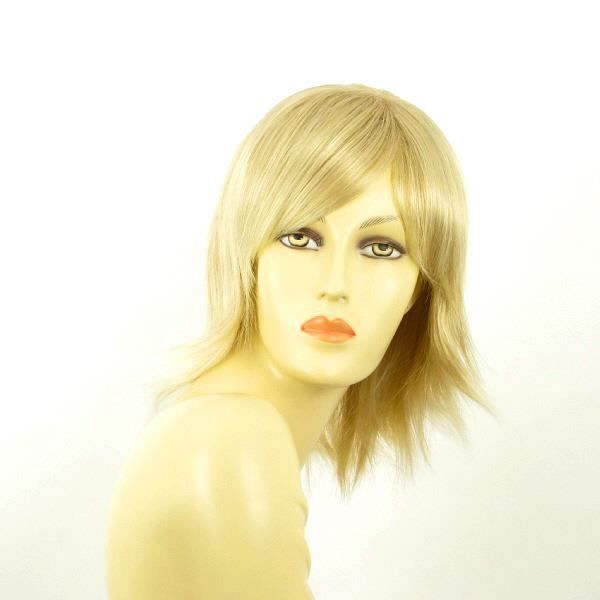 perruque blonde mi longue