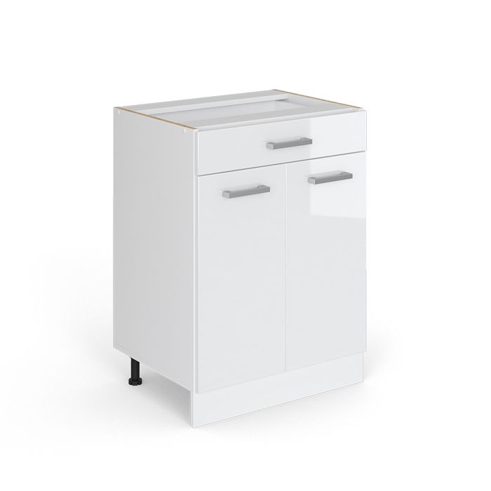 Meuble cuisine R-Line 60cm avec tiroir sans PT Blanc Haute brillance/Blanc Vicco 29244 Meuble cuisine R-Line 60cm avec tiroir sans PT Blanc Haute brillance/Blanc Vicco 29244