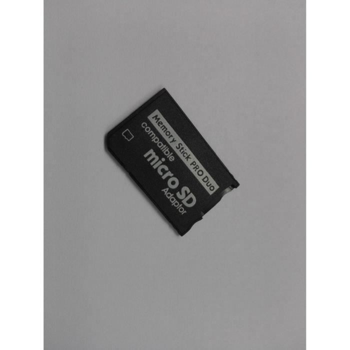 Adaptateur Micro SD Vers Memory Stick Pro Duo | Compatible PSP 1000/2000/3000, Appareils Photo Sony | Jusqu'à 128 Go