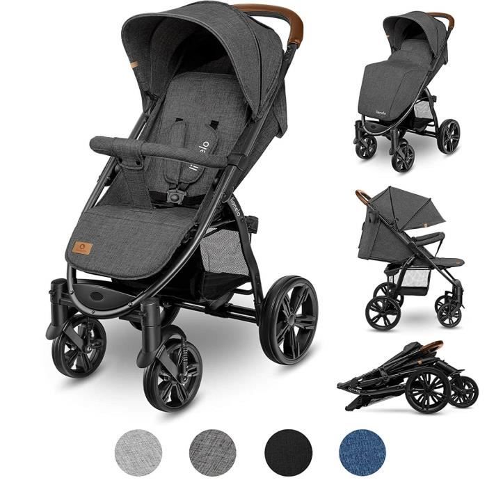 LIONELO Alexia - Poussette bébé compacte - De 6 à 36 mois - Capote XXL pour  protection solaire - Moustiquaire inclu - Noir - Cdiscount Puériculture &  Eveil bébé