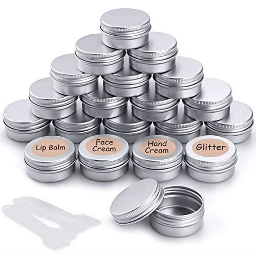 20 Pots Cosmétiques Vides 10g/10ml - Avec Mini Spatule - Idéal Voyage Ou DIY