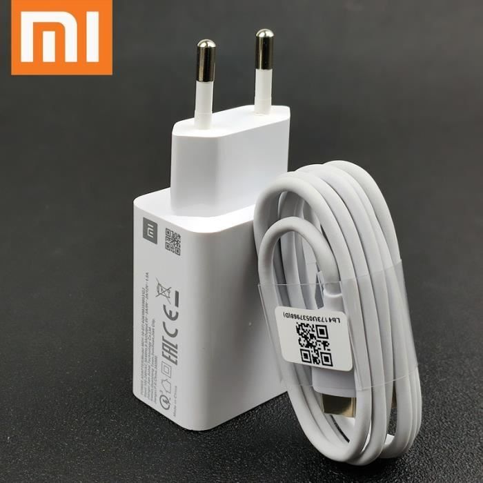 Chargeurs,Chargeur d'origine xiaomi redmi note 8 qc 3.0 adaptateur de  Charge rapide câble de USB type C pour - Type New Charger Set - Cdiscount  Téléphonie