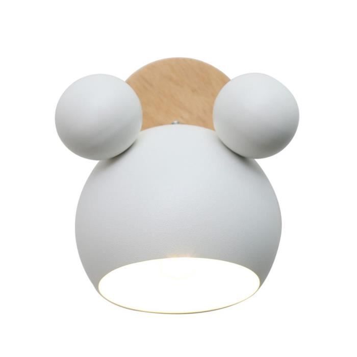 Oovov Appliques Murales Pour Enfants Blanc De Dessin Anime Souris Appliques Pour Chambre De Bebe Chambre De Filles Chambre Cdiscount Maison