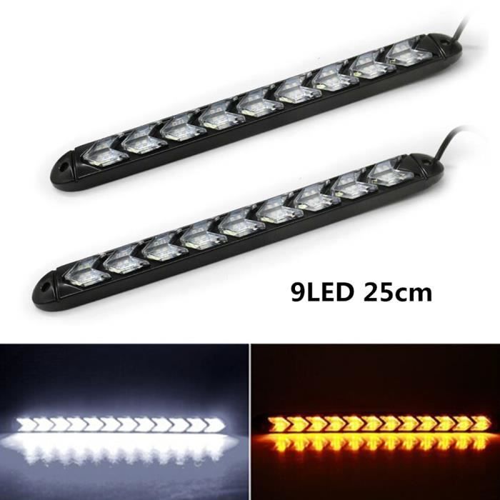 VIGORFLYRUN PARTS LTD 2 Pcs 45 cm Flexible Tube Souple LED Bande De Lumi/ère Voiture DRL Feux de Jour Phare Antibrouillard Lampe Ange Yeux Clignotants 5 W