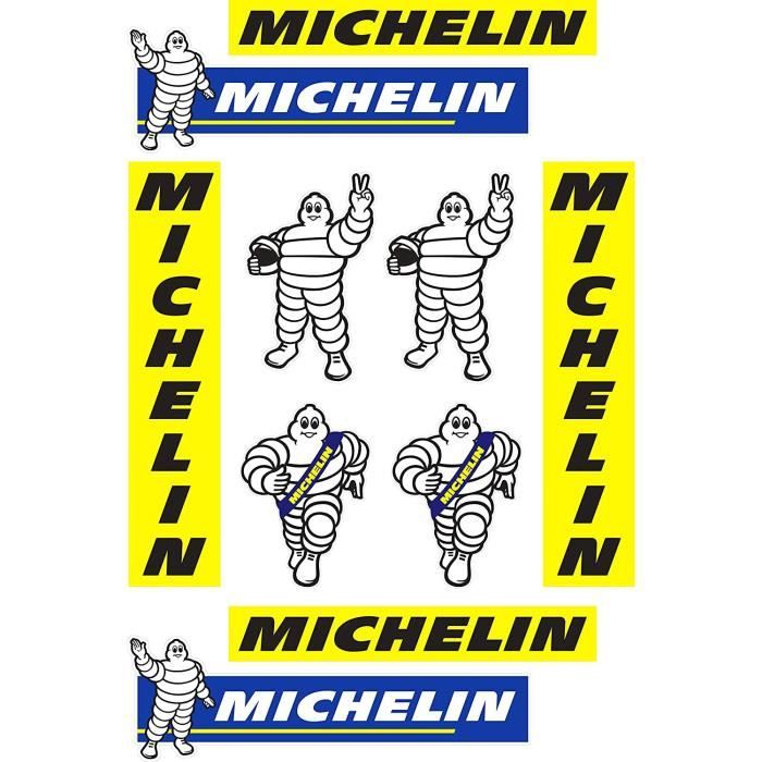Stickersracing X10 Autocollants Adhésif Sponsor Compatible Avec Michelin Impression Laminé Plus Protection Pour Voitures Moto...