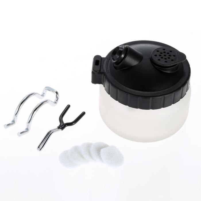 Pot De Nettoyage Pour Aérographe En Verre - Support Inclus, Pour Entretien Et Changement De Couleurs