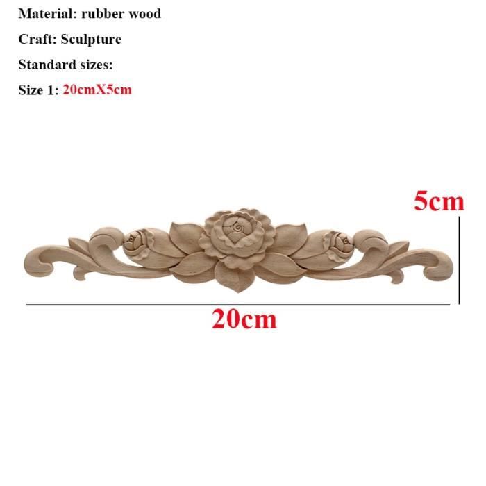 10 Appliques En Bois Sculpté | Style Européen & Chinois | Pour Meubles, Portes, Fenêtres | Déco Vintage