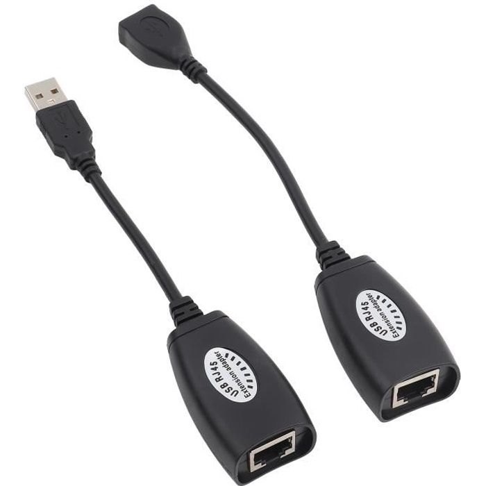KIMISS Câble d'extension USB vers RJ45 USB 2.0 à RJ45 Ethernet